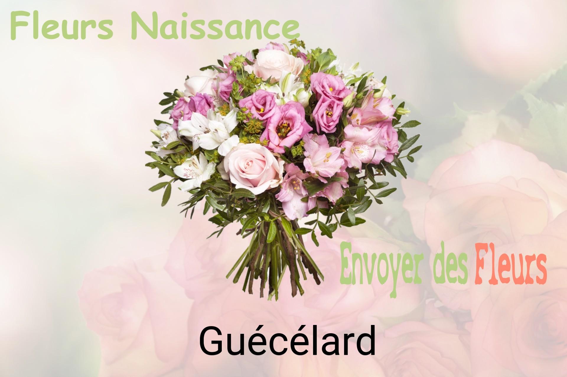 Bouquet de fleurs de naissance livré à Guécélard